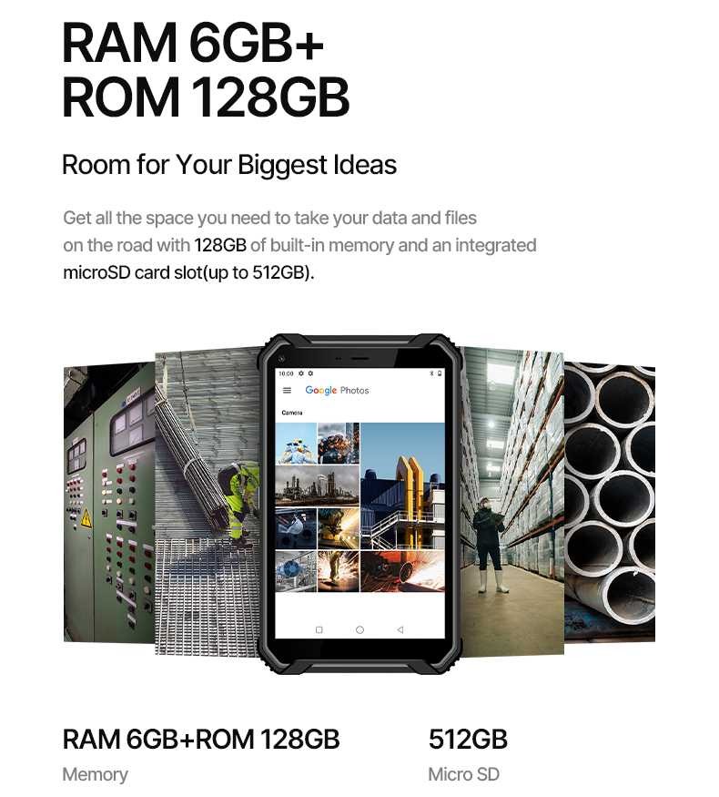6GB RAM 128GB ROM rugged tablet