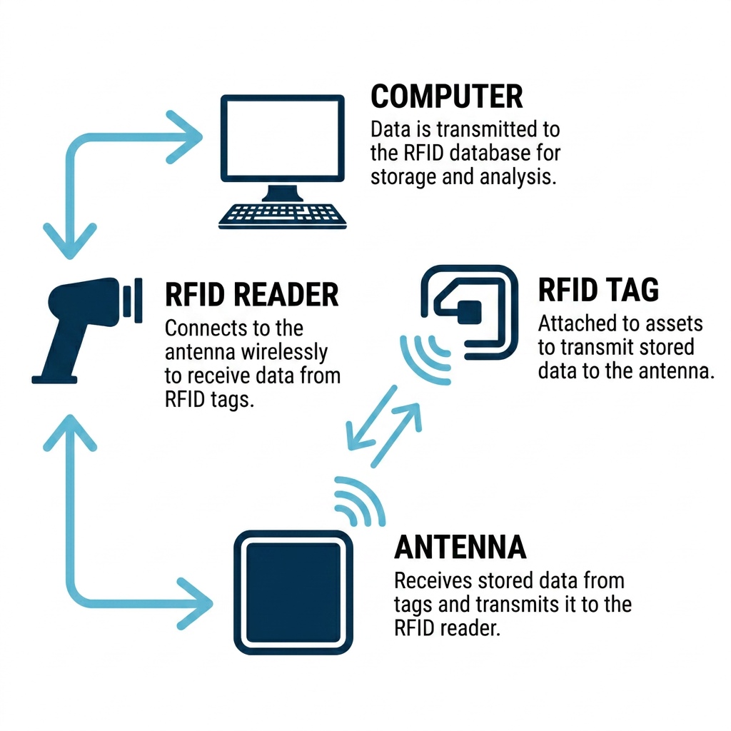 RFID inventory process for office equipment