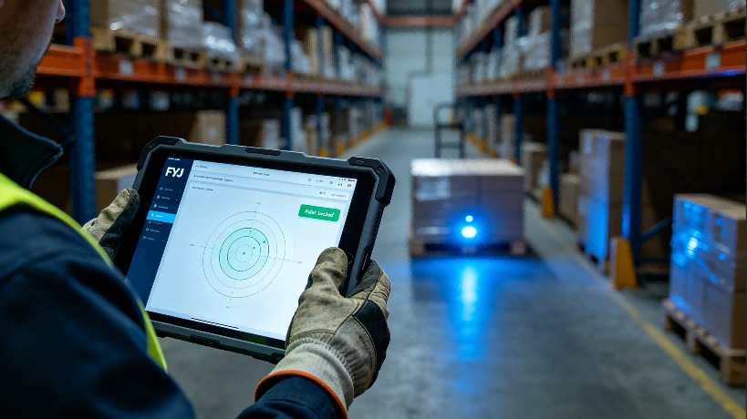 Le délai de livraison est crucial pour la survie des prestataires logistiques&nbsp;: palettes égarées dans des entrepôts encombrés&nbsp;? Voici la solution FYJ WMS et étiquettes sonores et lumineuses